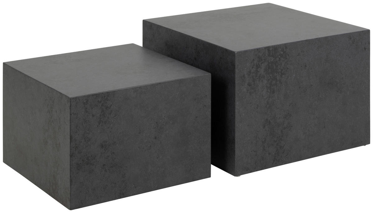 SADA KONFERENČNÍCH STOLKŮ, černá, kompozitní dřevo, 50/58/50/58/33/40 cm - černá, Design, kompozitní dřevo (50/58/50/58/33/40cm)
