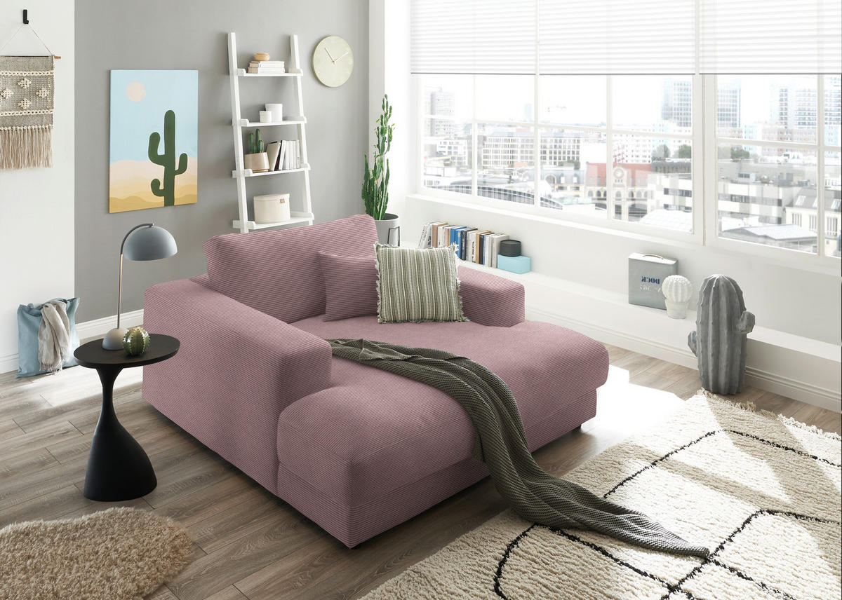 XXL-SESSEL - Schwarz/Altrosa, Design, Kunststoff/Textil (150/86/170cm) - Lomoco