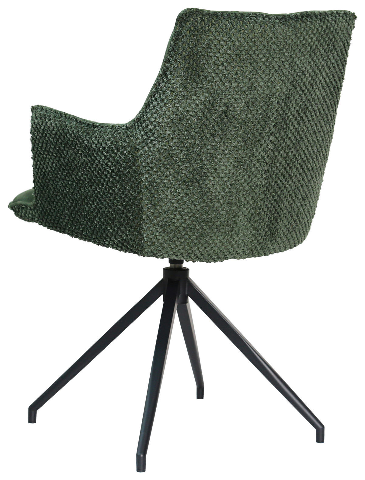 ARMLEHNSTUHL  in Eisen Mikrofaser, Teddystoff  - Schwarz/Grün, Design, Textil/Metall (59/90/62,5cm) - Novel