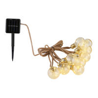 SOLCELLSLAMPA 570/6/10,6 cm   - brun/bärnstensfärgad, Basics, metall/plast (570/6/10,6cm) - Ambia Garden