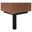 ECKSOFA  in Webstoff Dunkelorange  - Dunkelorange/Schwarz, KONVENTIONELL, Textil/Metall (292/192cm) - Carryhome
