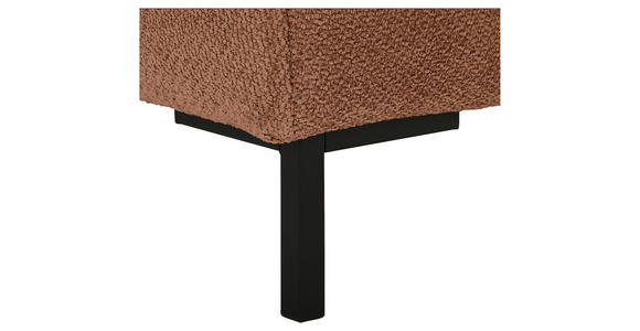 ECKSOFA  in Webstoff Dunkelorange  - Dunkelorange/Schwarz, KONVENTIONELL, Textil/Metall (292/192cm) - Carryhome