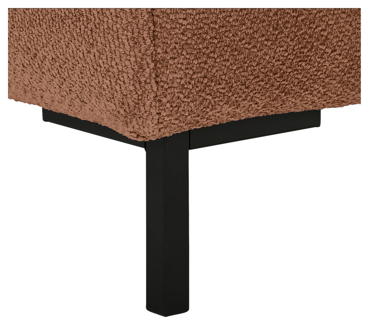 ECKSOFA Dunkelorange Webstoff  - Dunkelorange/Schwarz, KONVENTIONELL, Textil/Metall (292/192cm) - Carryhome