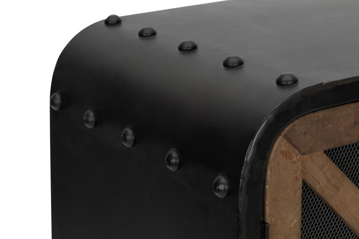 KOMMODE  in 73/83/35 cm  - Schwarz/Naturfarben, LIFESTYLE, Holz/Metall (73/83/35cm) - Livetastic