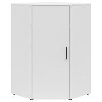 ECKKOMMODE 71,5/115/71,5 cm  in Weiss  - Weiss/Anthrazit, Modern, Holzwerkstoff/Kunststoff (71,5/115/71,5cm) - Carryhome