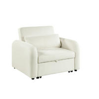 SCHLAFSESSEL PIANA Cord Creme Liegefunktion  - Creme/Schwarz, Design, Kunststoff/Textil (108/86/90cm) - MID.YOU