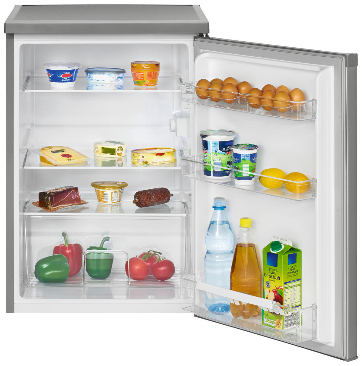 KÜHLSCHRANK 56/84,5/57,5 cm VS 2185.1 IX-LOOK 56CM E 133L  - Silberfarben, KONVENTIONELL (56/84,5/57,5cm) - Bomann