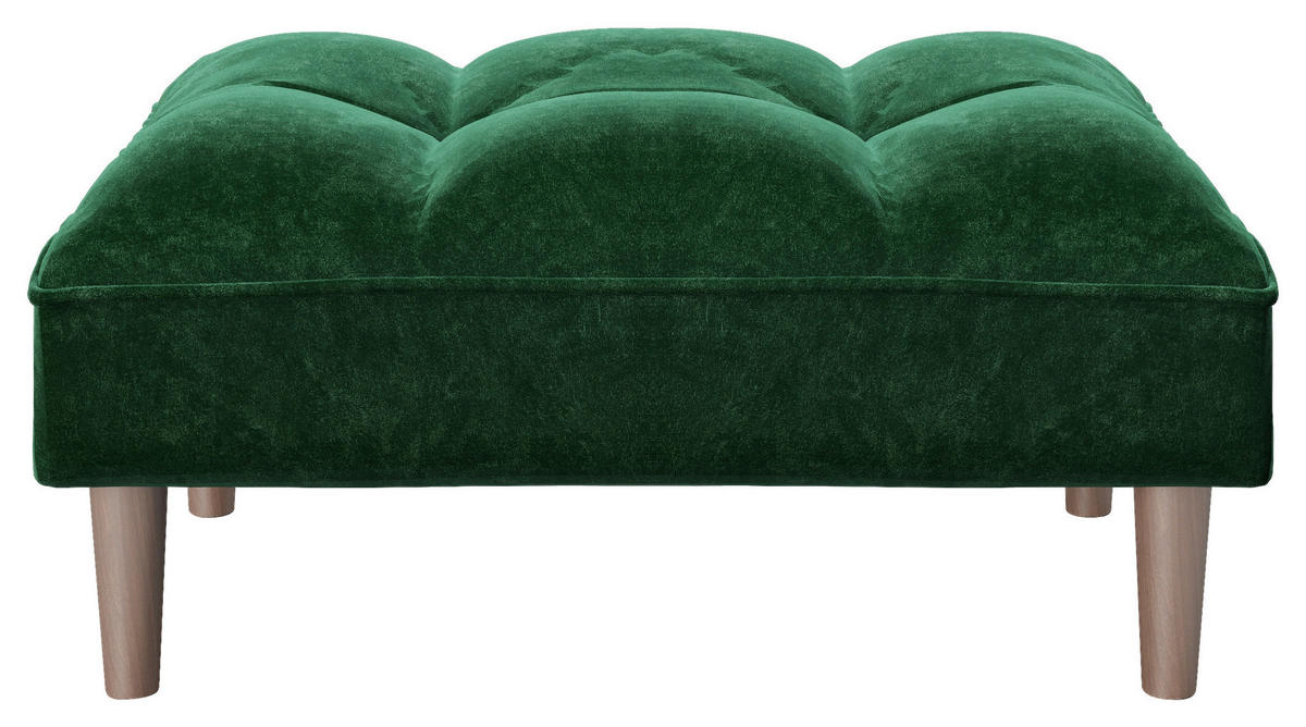 HOCKER PLAYBOY Samt Grün  - Grün, KONVENTIONELL, Holz/Textil (88/43,5/57cm) - Playboy