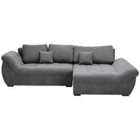 ECKSOFA Grau Flachgewebe  - Schwarz/Grau, Design, Kunststoff/Textil (278/175cm) - Xora