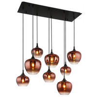 HÄNGELEUCHTE 105/45/120 cm  - Klar/Chromfarben, Design, Glas/Metall (105/45/120cm) - Globo