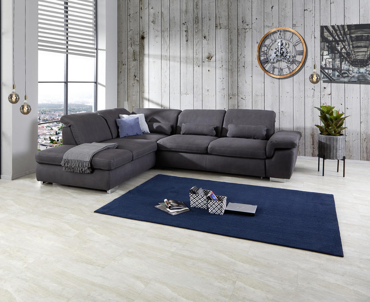 WOHNLANDSCHAFT in Anthrazit  - Anthrazit/Beige, Modern, Textil (260/320cm) - MID.YOU