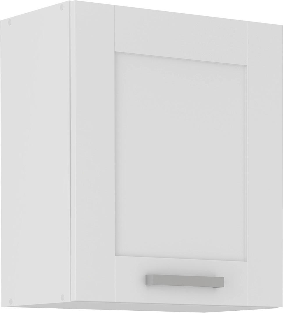 KÜCHENOBERSCHRANK 50/58/31 cm  in Weiß  - Silberfarben/Weiß, ROMANTIK / LANDHAUS, Holzwerkstoff/Metall (50/58/31cm) - MID.YOU