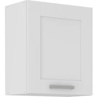 KÜCHENOBERSCHRANK 50/58/31 cm  in Weiß  - Silberfarben/Weiß, ROMANTIK / LANDHAUS, Holzwerkstoff/Metall (50/58/31cm) - MID.YOU