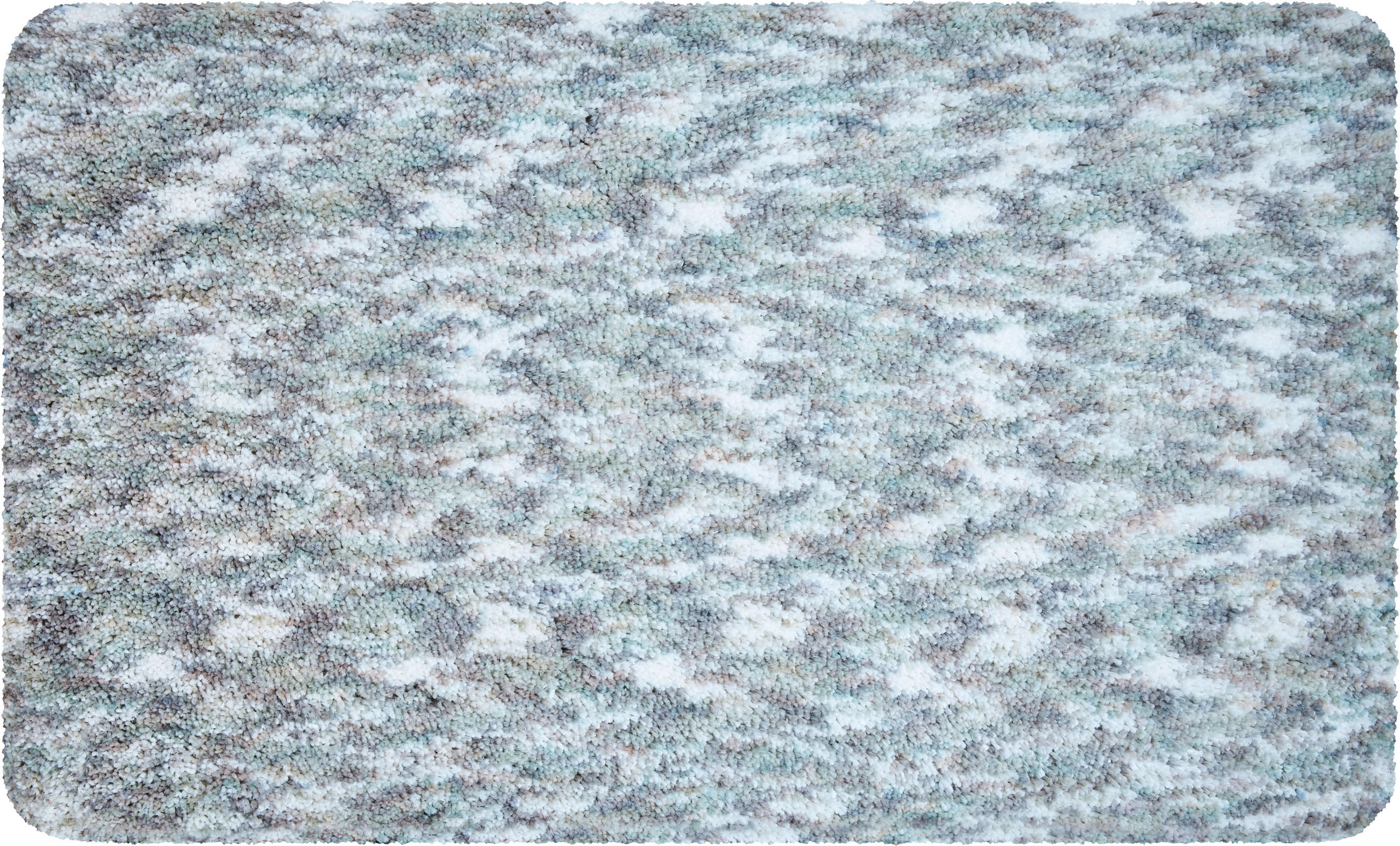 BADEMATTE 60/90 cm Silberfarben  - Silberfarben, Basics, Kunststoff/Textil (60/90cm) - Grund