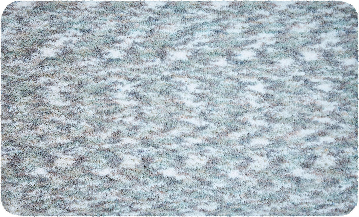 BADEMATTE Grund Silberfarben 65/115 cm  - Silberfarben, Basics, Kunststoff/Textil (65/115cm) - Grund