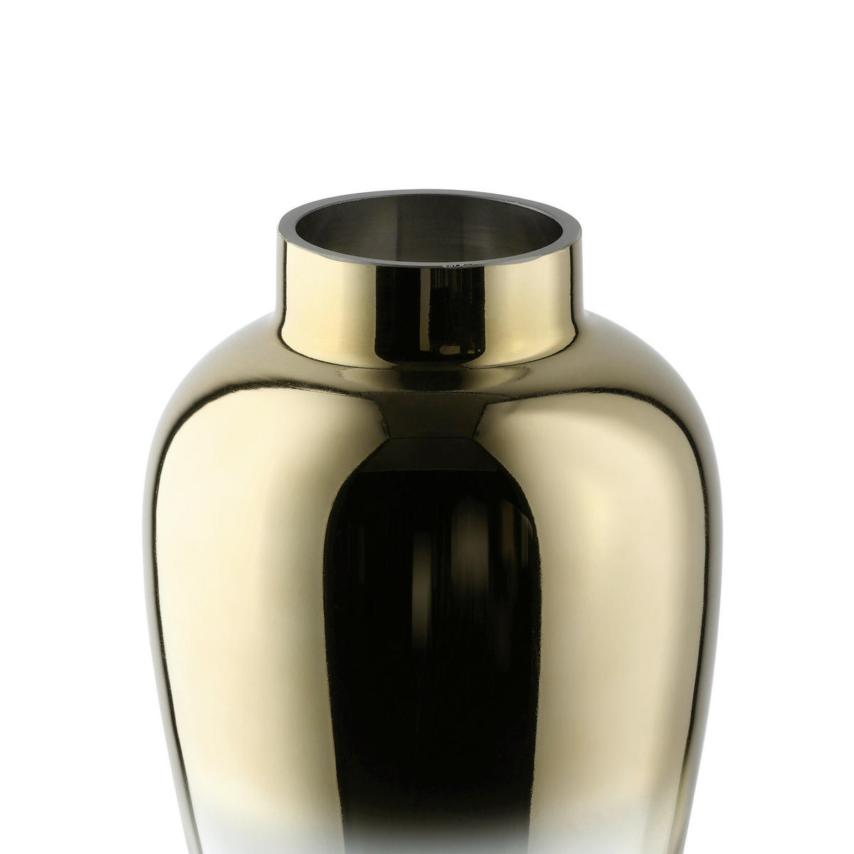 VASE  - Transparent/Goldfarben, LIFESTYLE, Glas (15,5/27cm)
