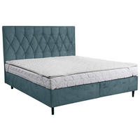 BOXBETT 140/200 cm  in Türkis  - Türkis/Schwarz, Design, Holz/Holzwerkstoff (140/200cm) - home24