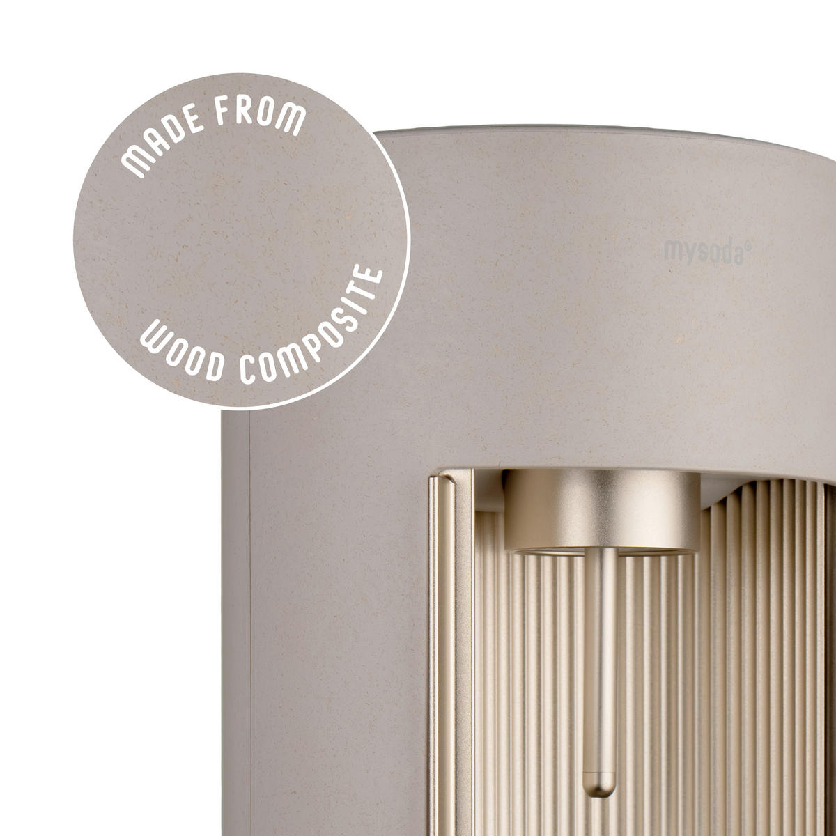 WASSERSPRUDLER GLASSY CLAY  - Creme, Basics, Holzwerkstoff/Kunststoff (18.8/44.4cm) - mysoda