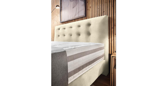 BOXSPRINGBETT 160/200 cm  in Beige  - Beige, KONVENTIONELL, Holz/Textil (160/200cm) - Dieter Knoll