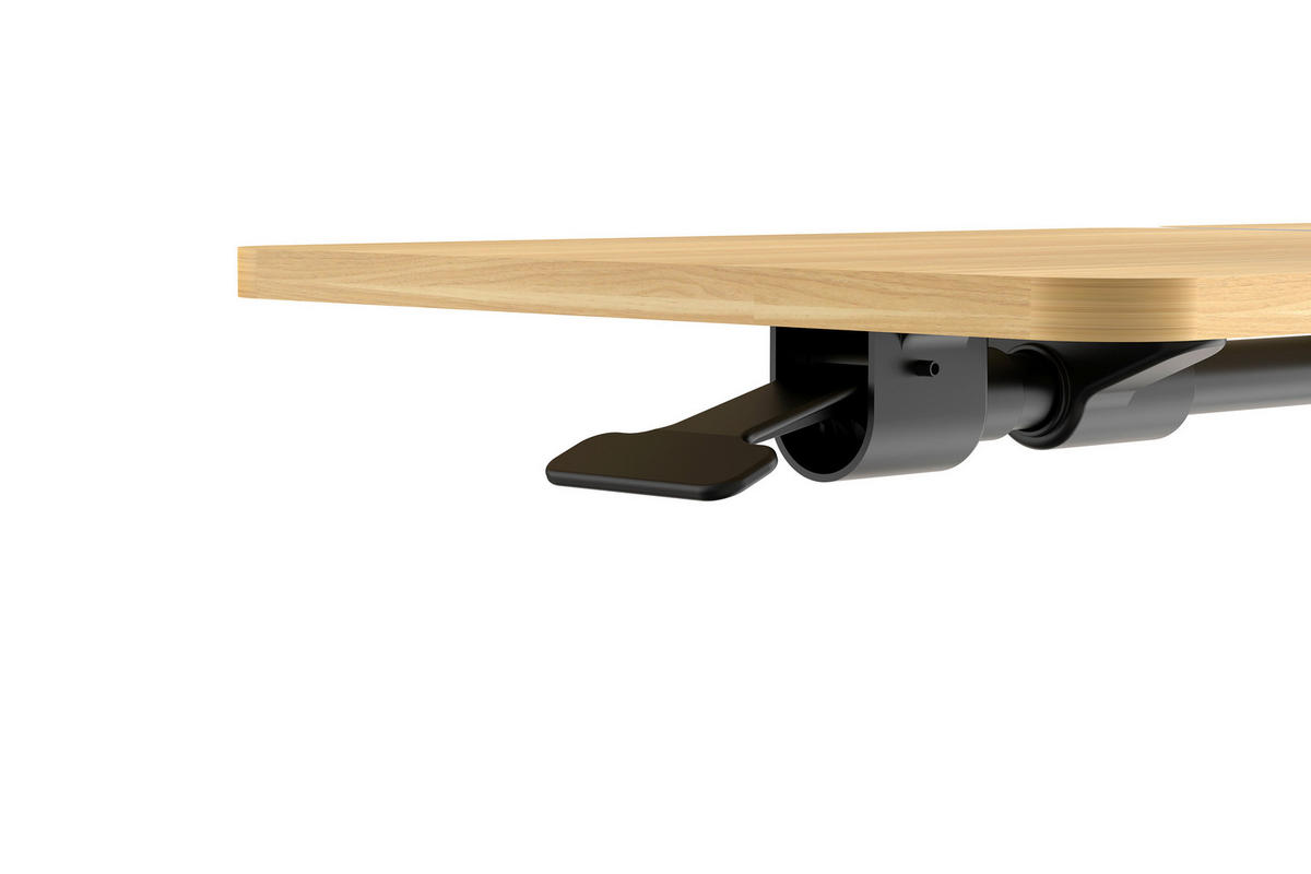 LAPTOPTISCH  Schwarz, Eichefarben Gasdruckfeder höhenverstellbar  - Eichefarben/Schwarz, MODERN, Holzwerkstoff/Kunststoff (78/65,5/105/38cm) - MID.YOU