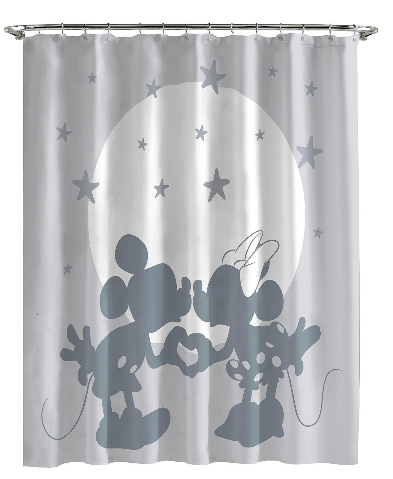 XXXLutz Duschvorhang Disney Minnie and Mickey Hellgrau 183x178 cm