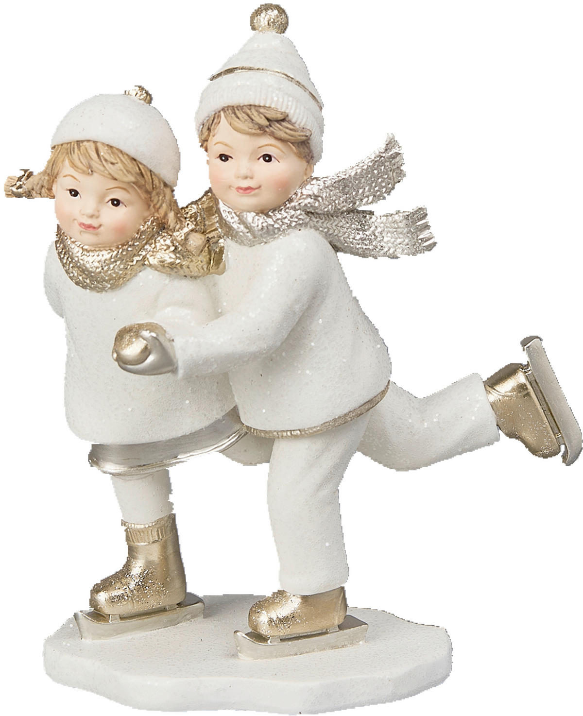 FIGÚRKA – DIEŤA - biela/zlatá, Lifestyle, plast (12,6/15,2/8cm) - X-Mas