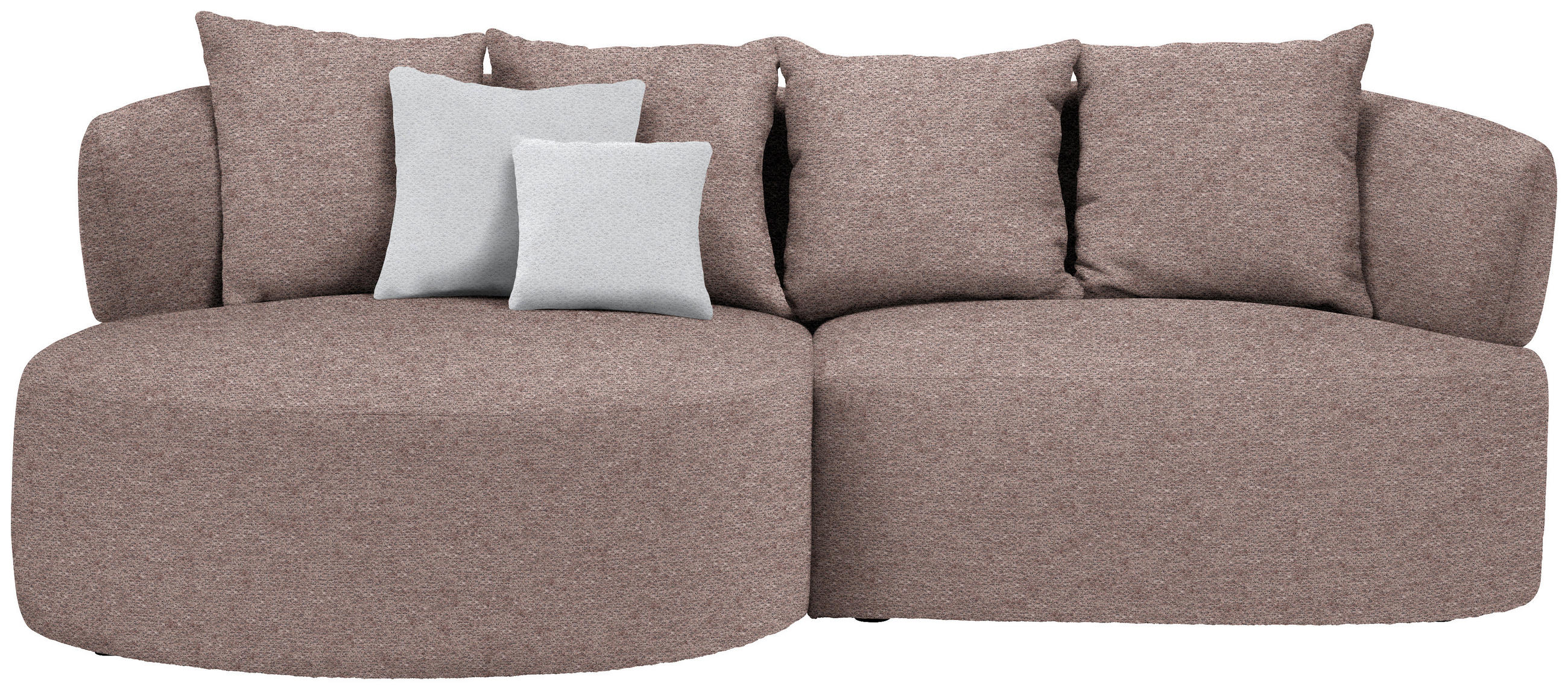 ECKSOFA in Chenille Rotbraun  166/235 cm  - Rotbraun/Hellgrau, MODERN, Kunststoff/Textil (166/235cm) - Hom`in