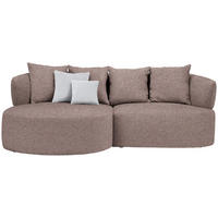 ECKSOFA in Chenille Rotbraun  166/235 cm  - Rotbraun/Hellgrau, MODERN, Kunststoff/Textil (166/235cm) - Hom`in