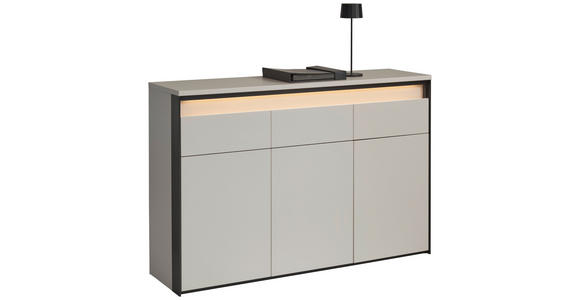 SIDEBOARD  in 130/88/38 cm  - Beige/Schwarz, KONVENTIONELL, Holzwerkstoff (130/88/38cm) - Voleo