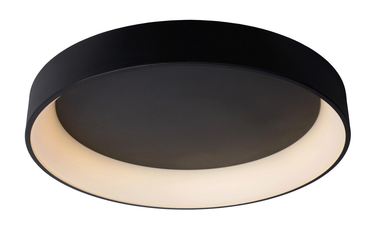 LED-DECKENLEUCHTE 80 W    80/80/13 cm  - Schwarz, Modern, Metall (80/80/13cm) - Lucide