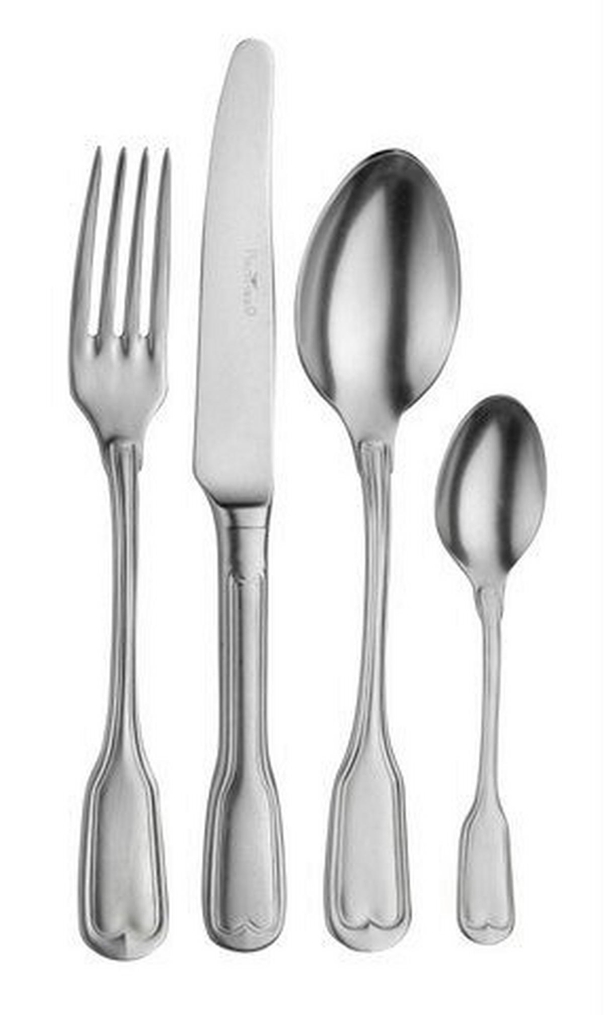 BESTECKSET VITTORIALE STONE WASHED 24-teilig Stahl  - Edelstahlfarben, Basics, Metall (25,5/7/5,3cm) - Pintinox