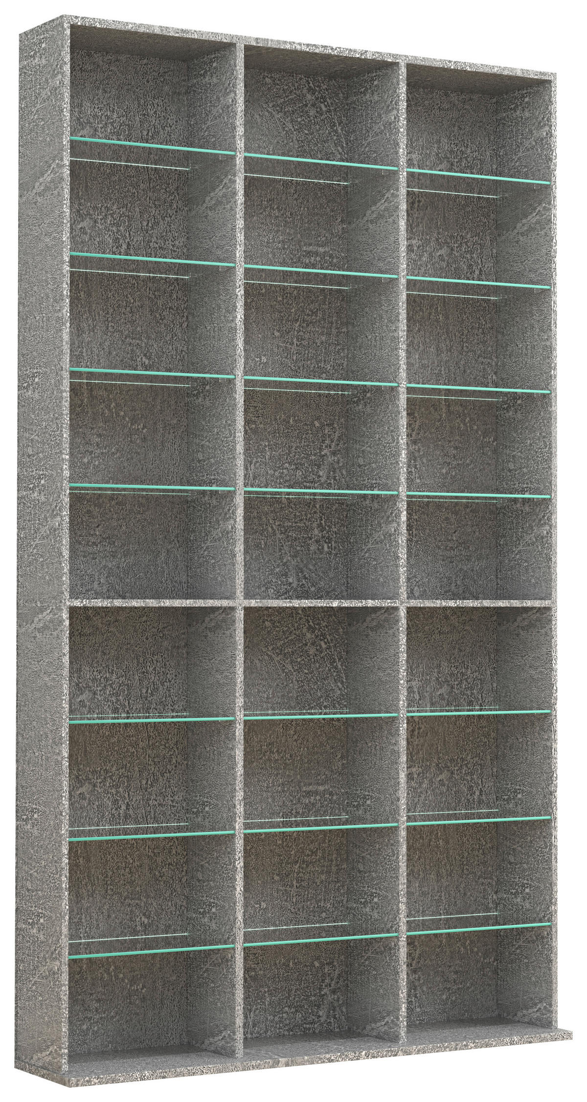 REGAL Grau  - Grau, Design, Glas/Holzwerkstoff (102/181/23cm) - MID.YOU