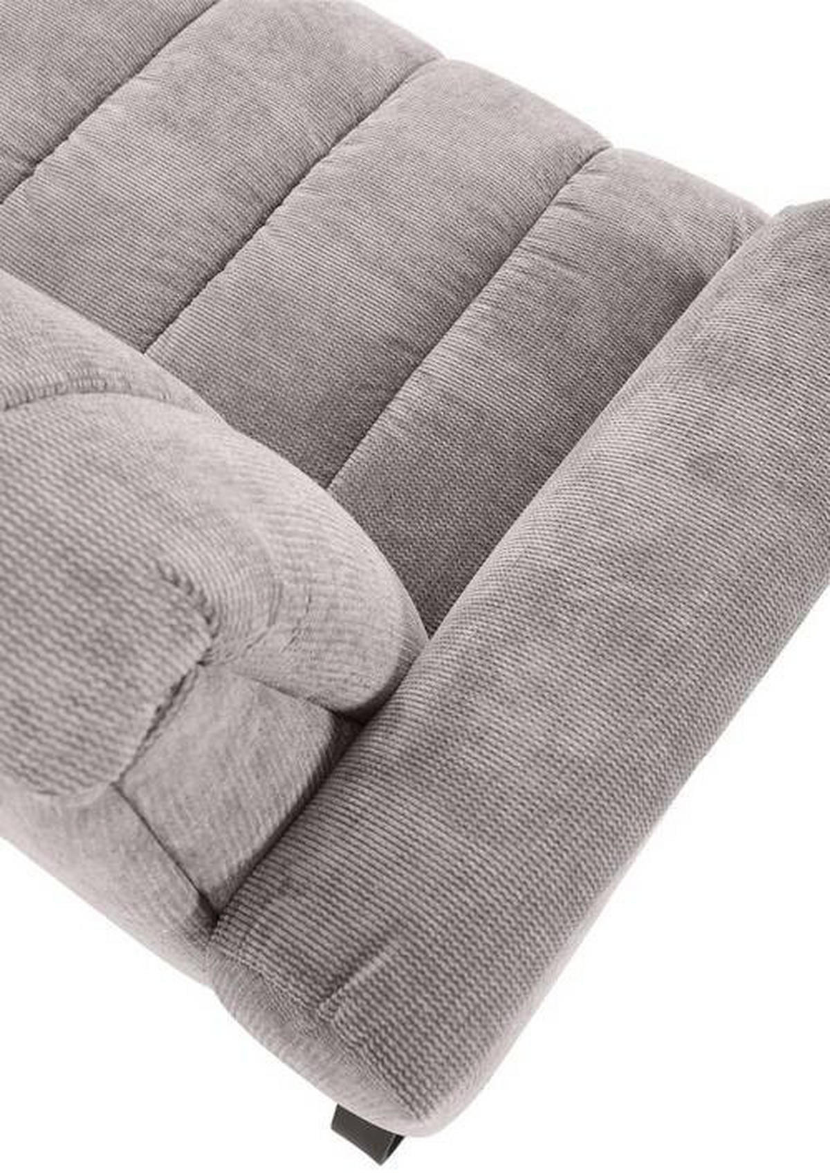 SITZBANK in Textil Schwarz, Hellgrau  - Hellgrau/Schwarz, Design, Textil/Metall (175/89/75cm) - Novel