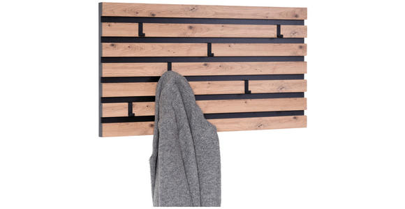 WANDGARDEROBE  in Braun, Schwarz  - Schwarz/Braun, Design, Holzwerkstoff (80/40/4cm) - Xora