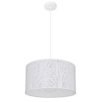 VISEČA SVETILKA  Leif  38/120 cm          E27 - bela, Design, kovina/umetna masa (38/120cm) - Globo