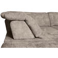 WOHNLANDSCHAFT in Struktur Beige  - Beige/Schwarz, KONVENTIONELL, Textil/Metall (253/357/188cm) - Carryhome
