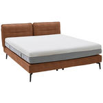 BOXSPRINGBETT 160/200 cm  in Cognac  - Cognac/Schwarz, Design, Textil/Metall (160/200cm) - Johann Jakob