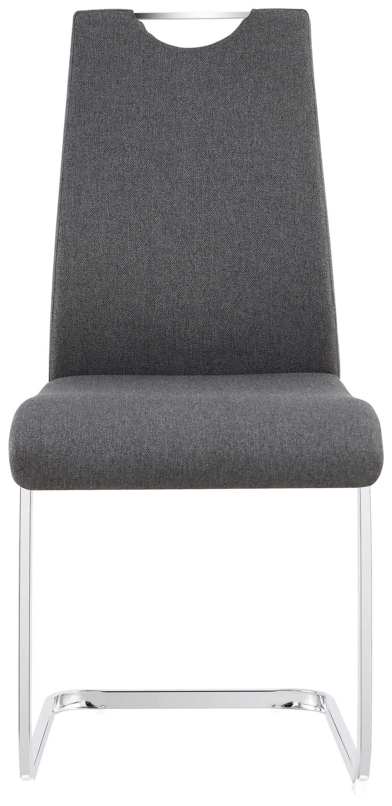 STOLIČKA S PRUŽNÝM PODNOŽÍM, tkaná textília, sivá - sivá/chrómová, Design, kov/textil (44/98/57cm) - Xora