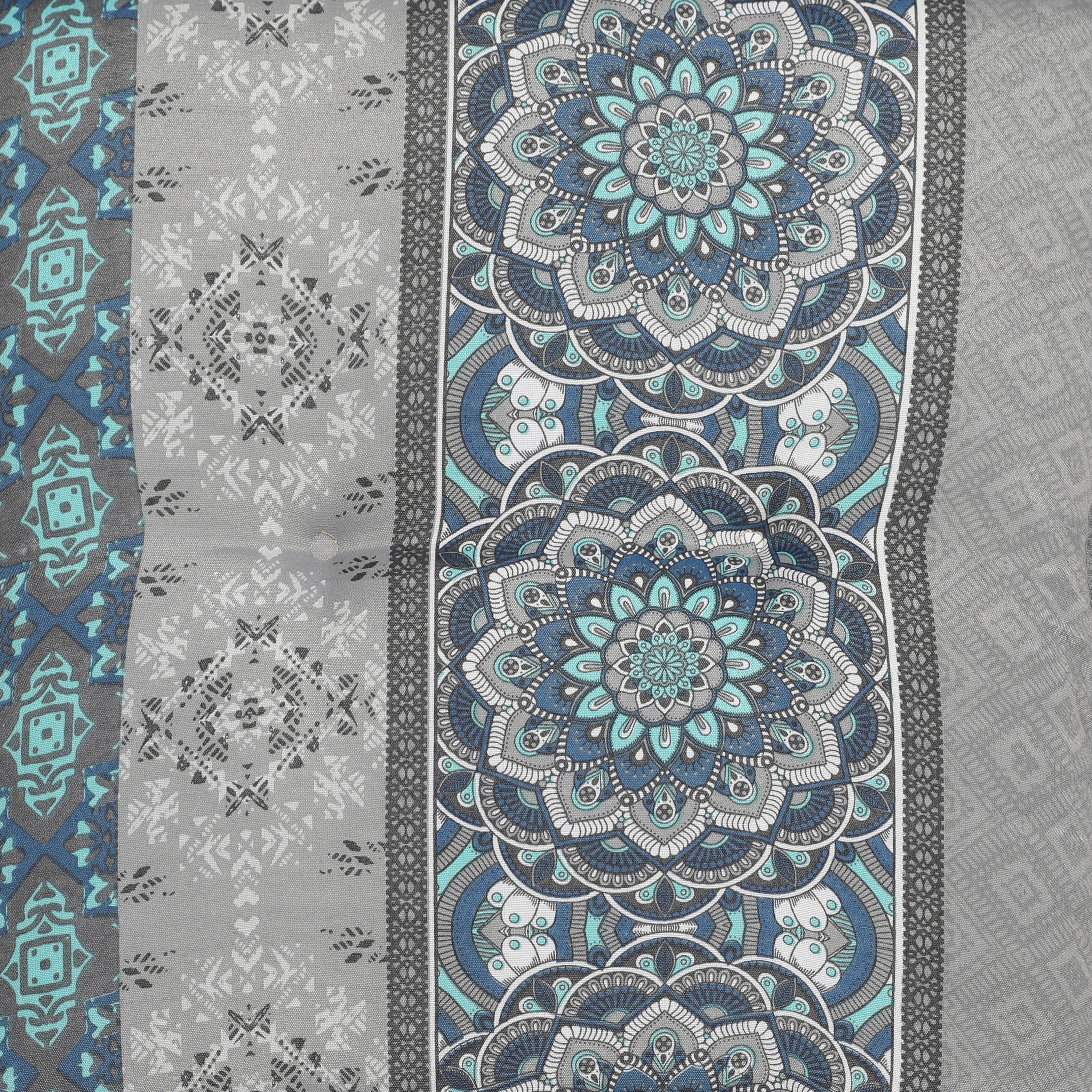 SESSELAUFLAGENSET in Blau, Grau, Hellgrau Ornament  - Blau/Hellgrau, Basics, Textil (50/7/110cm)