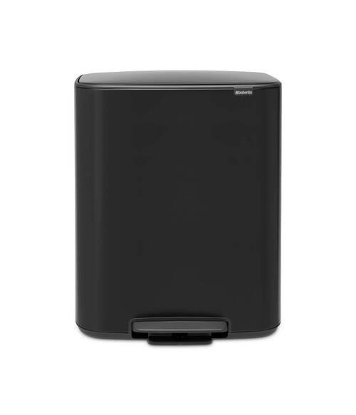 ABFALLEIMER BO TRETEIMER 2 X 30 L  - Schwarz, Basics, Kunststoff/Metall (54.1/65.2/36.3cm) - Brabantia