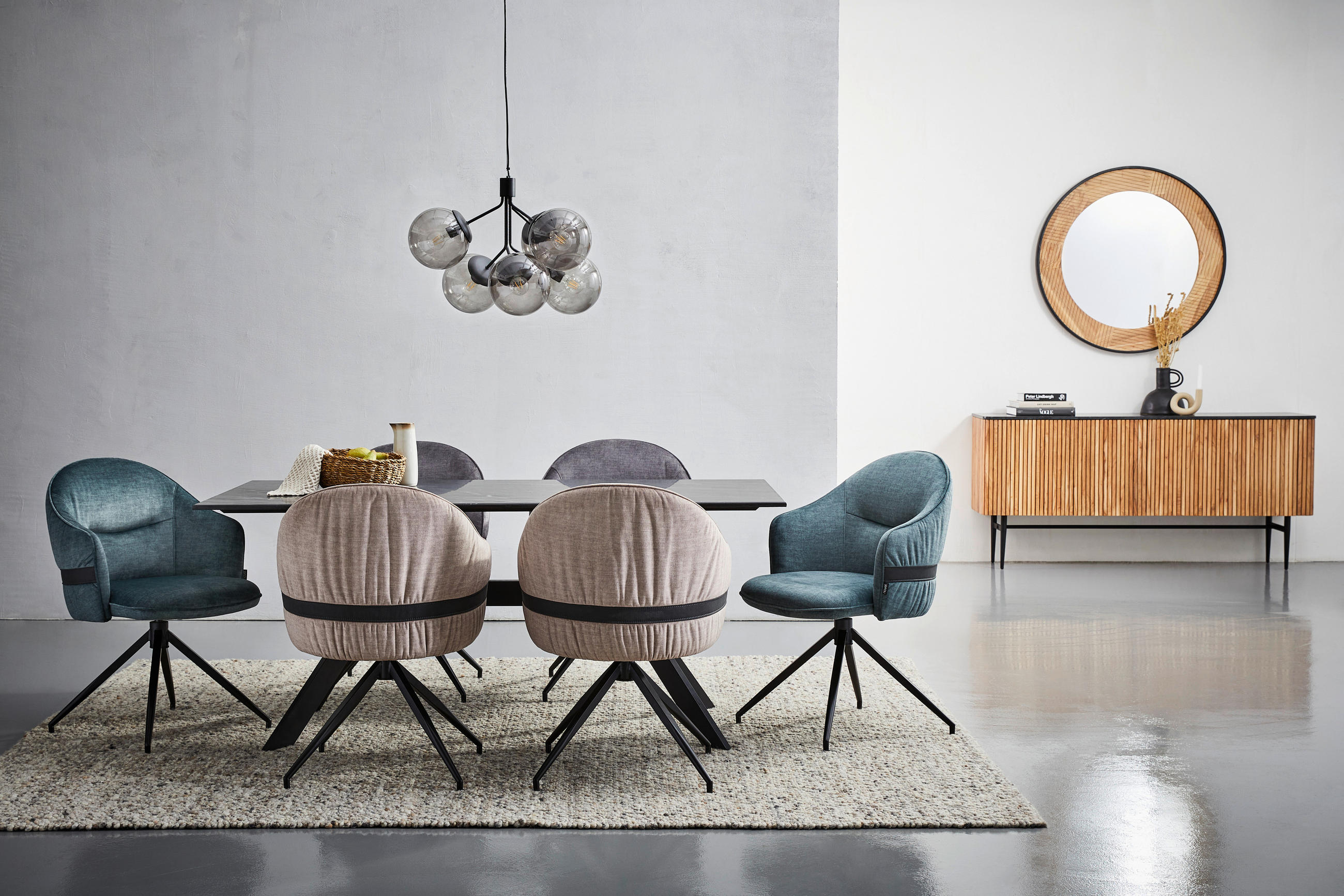 SIDEBOARD 170/80/40 cm  - svart/akaciefärgad, Lifestyle, metall/trä (170/80/40cm) - Landscape