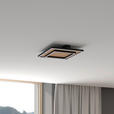 LED-DECKENLEUCHTE 40/40/6 cm   - Schwarz, Design, Holz/Kunststoff (40/40/6cm) - Novel