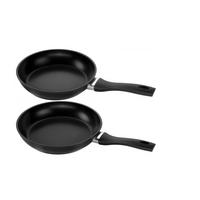 PFANNENSET Breeze Ceramic Aluminium 2-teilig  - Schwarz, Basics, Metall (24/28cm) - Henckels by ZWILLING