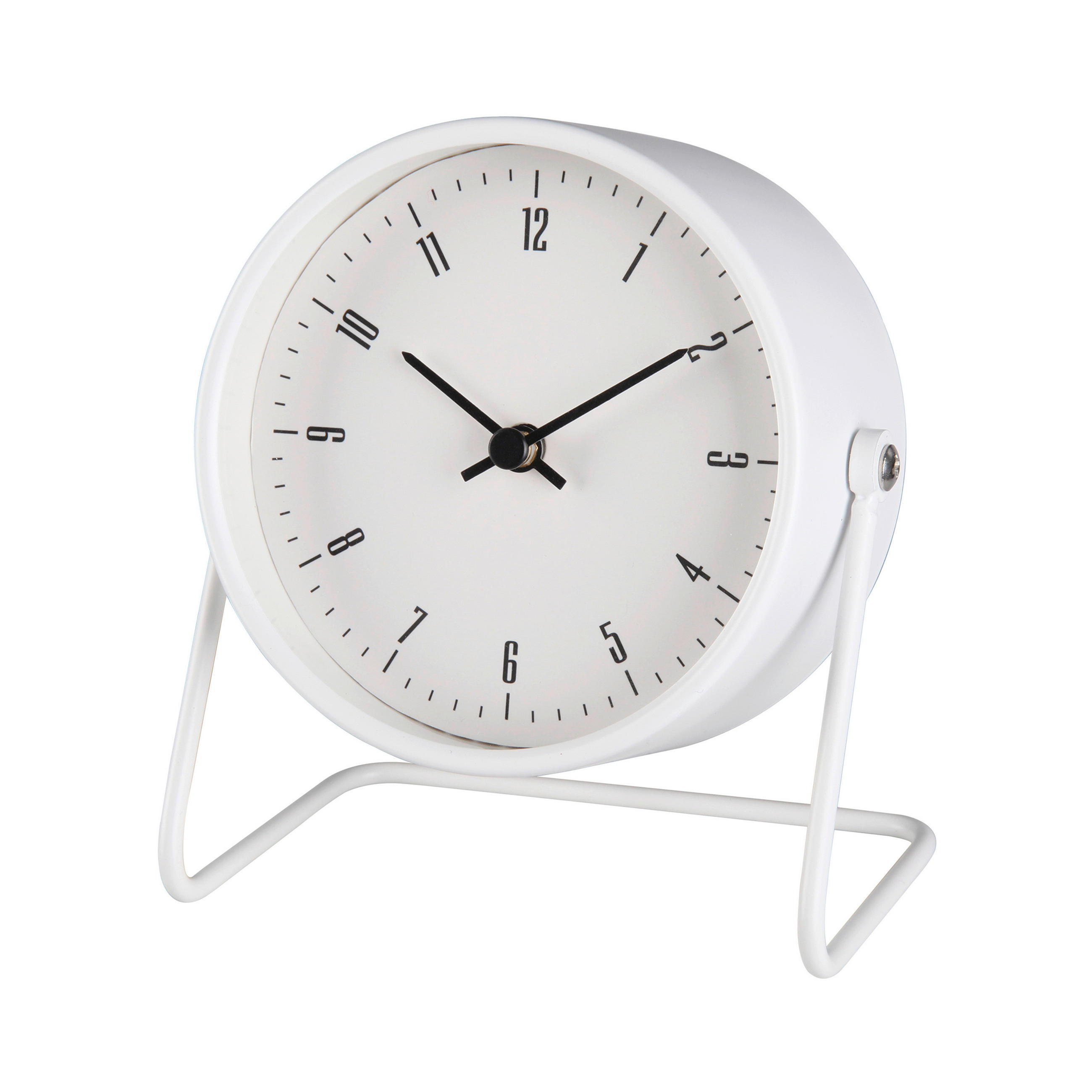 BORDSKLOCKA vit  - vit, Basics, metall/papper (11,9/7,8/13,9cm) - Ambia Home