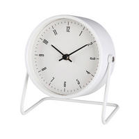 BORDSKLOCKA vit  - vit, Basics, metall/papper (11,9/7,8/13,9cm) - Ambia Home