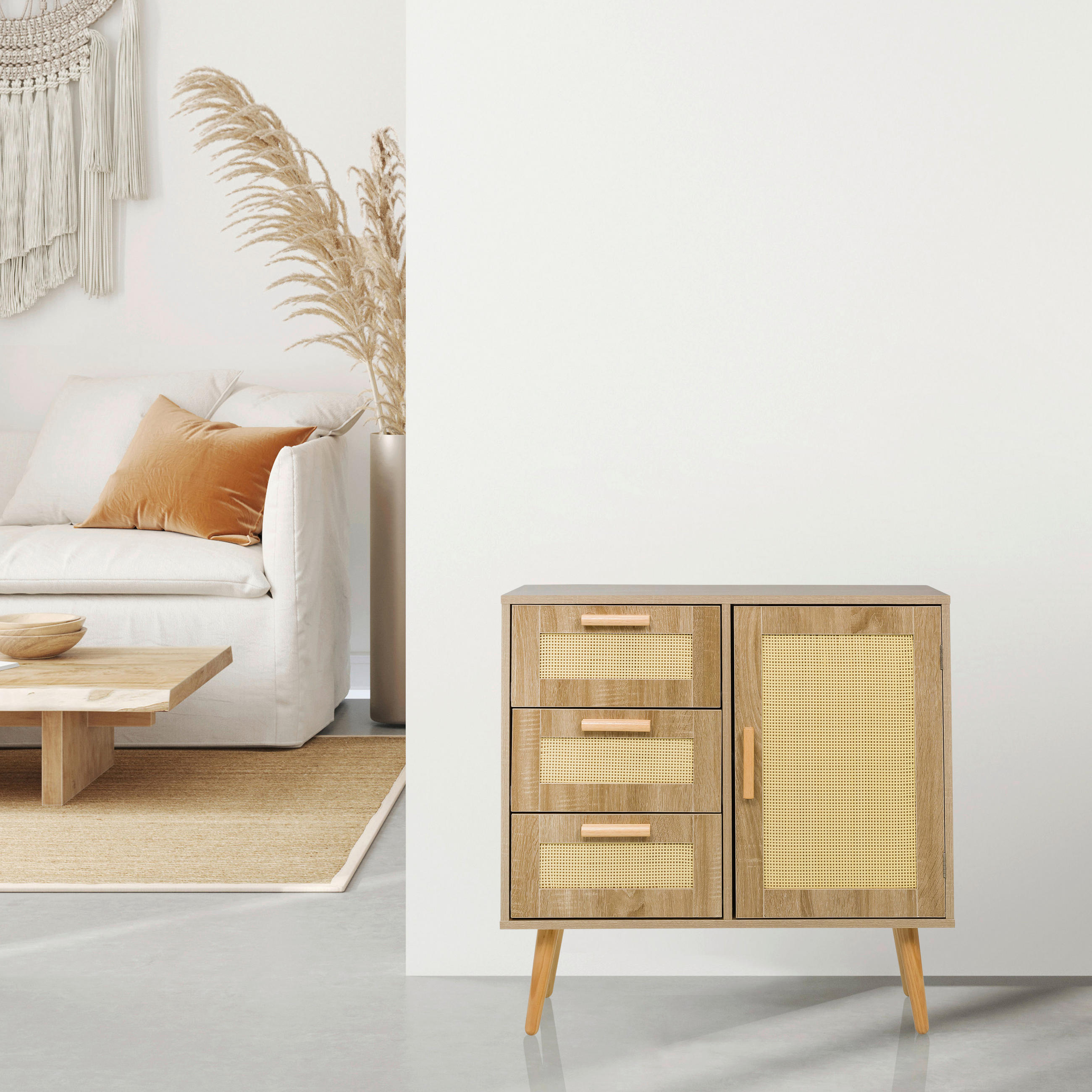 SIDEBOARD  in 80/78/32,5 cm  - Hellbraun, MODERN, Holzwerkstoff (80/78/32,5cm) - MID.YOU