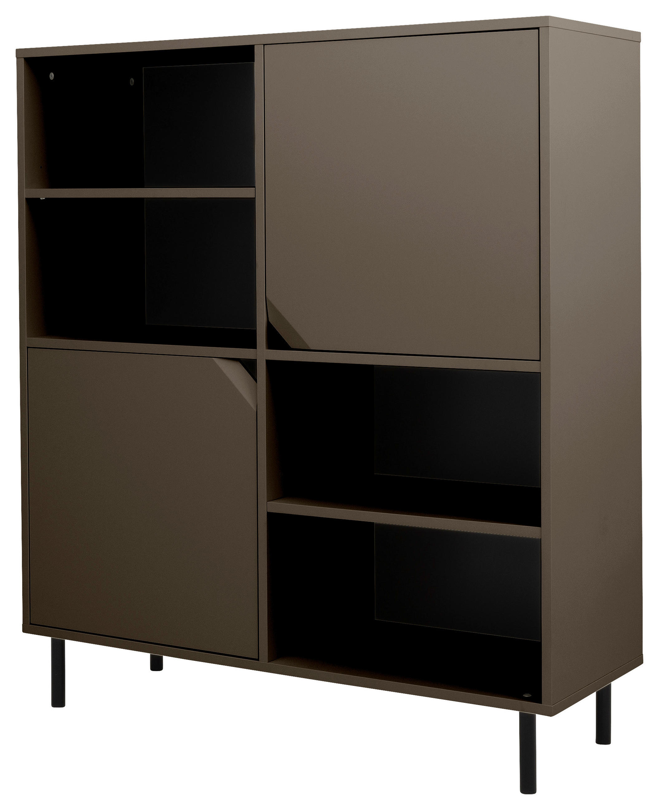 HIGHBOARD  in 118/137/43 cm  - Taupe/Schwarz, Design, Holzwerkstoff/Metall (118/137/43cm)