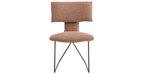 STUHL   Webstoff  - Anthrazit/Kupferfarben, Design, Textil/Metall (57/87/67cm) - Johann Jakob