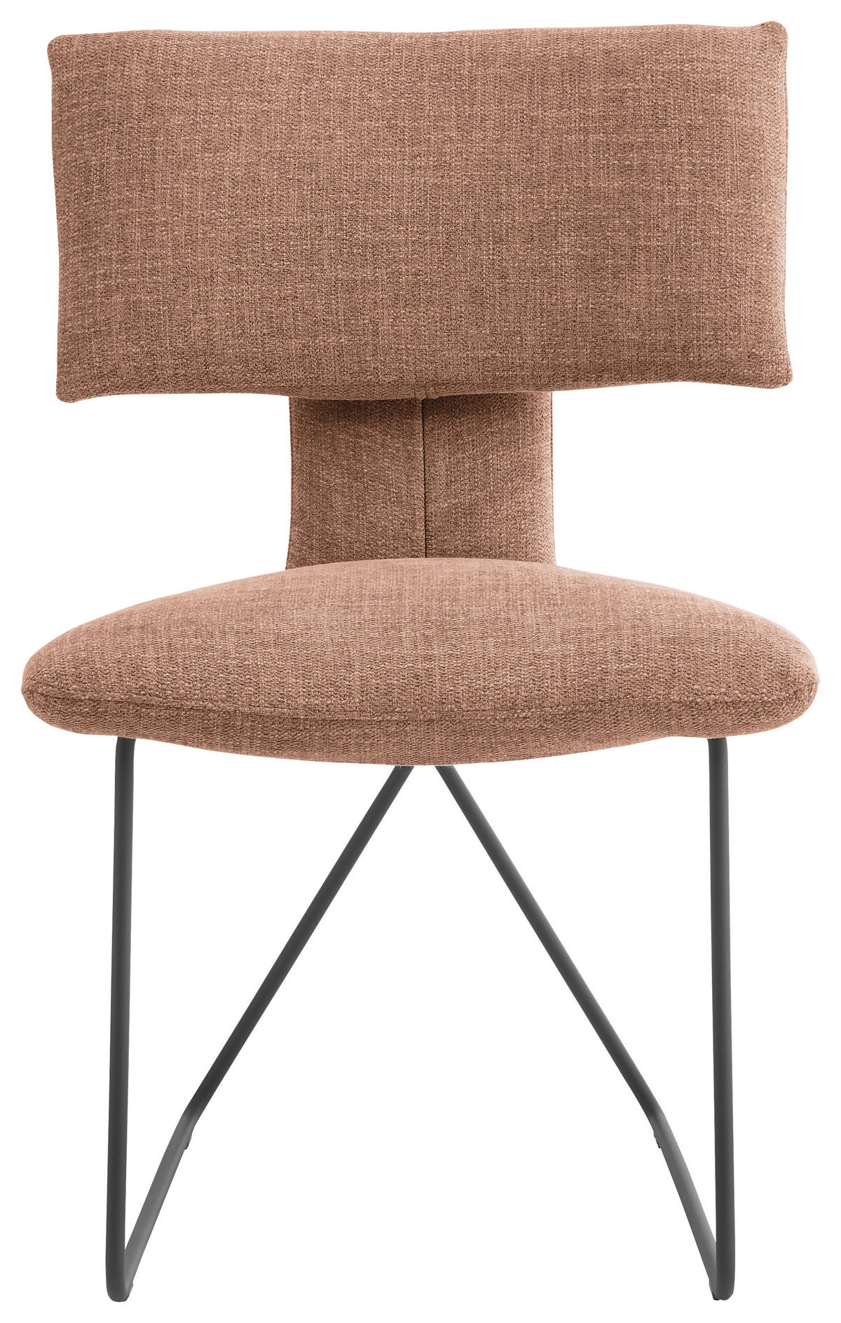 STUHL  in Eisen Webstoff Metall, Textil  - Anthrazit/Kupferfarben, Design, Textil/Metall (57/87/67cm) - Johann Jakob