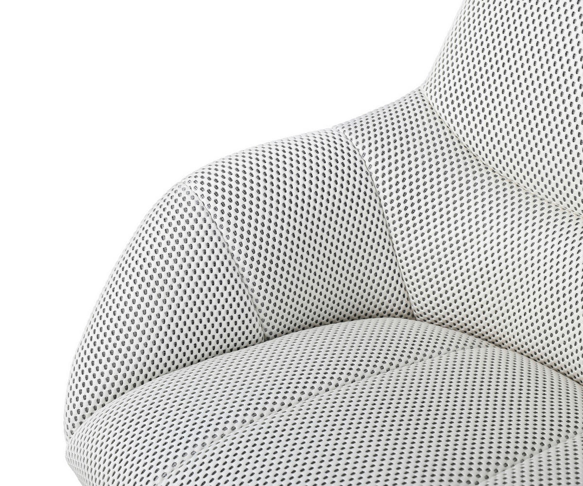 ARMLEHNSTUHL  in Eisen Webstoff  - Creme/Schwarz, Design, Textil/Metall (63/85/66cm) - Novel